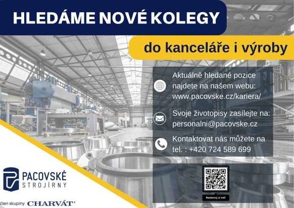 PACOVSKÉ STROJÍRNY stále rozšiřují svůj tým