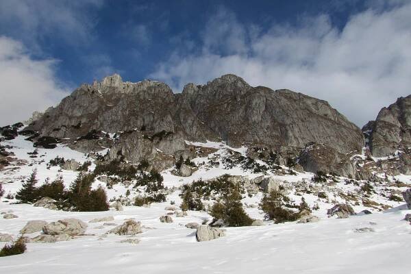 Bucegi mountains during a winter hiking tour