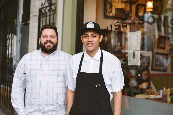Evan Bloom and chef Eduardo Hernández 