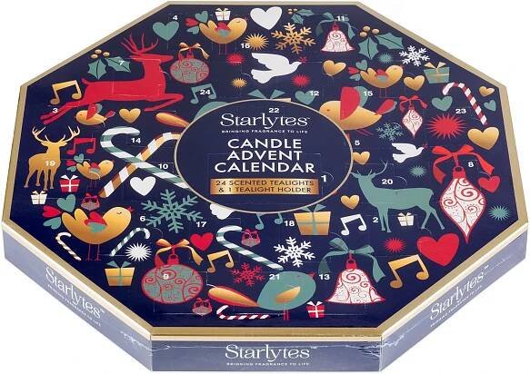 STARLYTES Adventní kalendář 24 čajových svíček + svícen 259 Kč