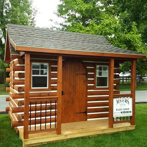 A new Log Cabin more photos to come when it is totally complete. | Myers Barn Shop – Custom Sheds, Gazebos & Outdoor Structures