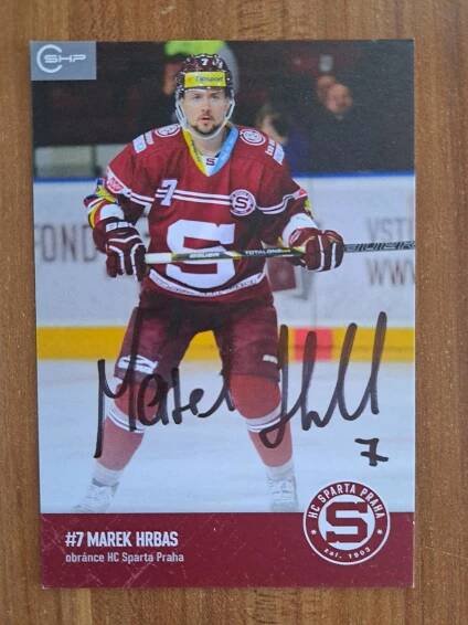 Orig.autogram Marek Hrbas (Sparta Praha) - Ostatní sběratelské předměty