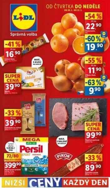 Akční leták týdne Lidl od 20. 3.