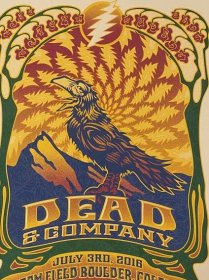 Dead & Company 2 Poster Matching # Set Folsom Field Boulder CO Hunter AP 2016 - Picture 6 of 11