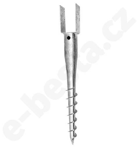 19242 zemni vrut u 101x60x100mm 60cm tl 4mm zn