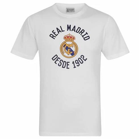 Tričko Real Madrid FC, bílé, bavlna - Fotbalfans.cz