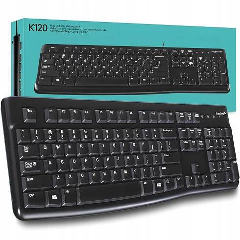Klávesnice LOGITECH K120 MEMBRÁNOVÁ, drátová, USB