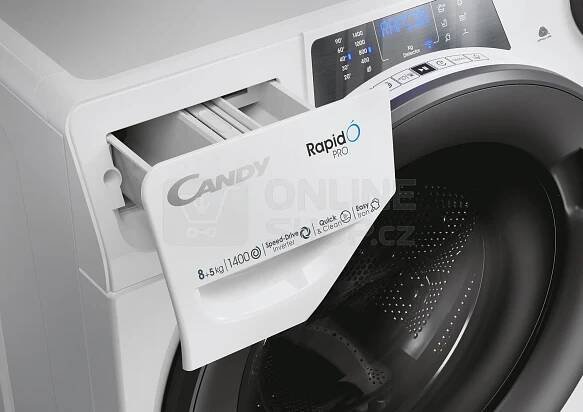 Pračka se sušičkou Candy RPW 41066BWMR8-S bílá barva
