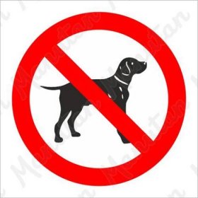 Zákaz vstupu se psem, samolepka 92 x 92 x 0,1 mm