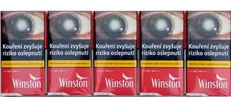 Kartonové balení cigarety s filtrem tvrdá krabička Winston Classic 100s kolek R 151 Kč 10x20 ks