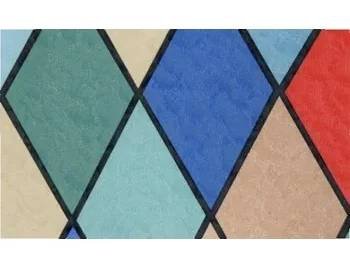 Okenní dekorace PATIFIX | samolepicí okenní fólie na sklo 11-2275 | šíře 45 cm | BAREVNÉ KOSOČTVERCE + Samolepicí tapeta barevné kosočtverce na okno a sklo (metráž) PATIFIX 11-2275 v šíři 45 cm