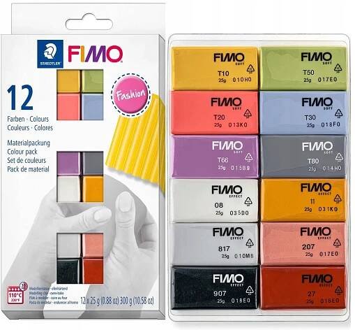 FIMO soft sada 12 barev 25 g FASHION
