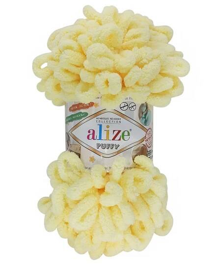 Vlna Alize Puffy hrubá měkká ŽLUTÁ 13 Značka Alize