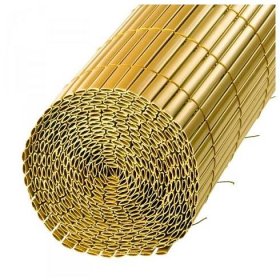 Clona na plot, bambusová rohož z PVC 140x500 cm, žlutá - Euroshopy