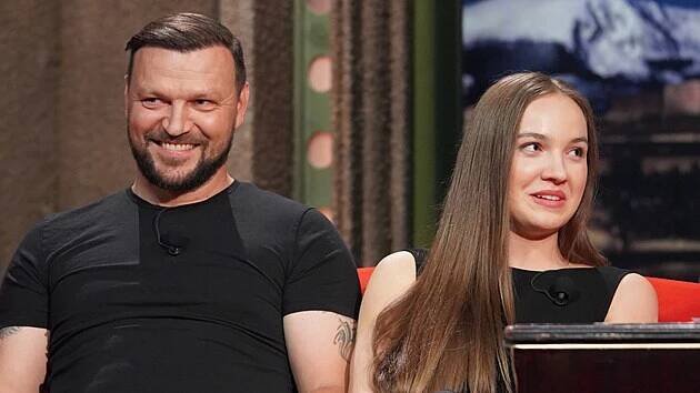 Tomáš Ujfaluši s dcerou Kateřinou v Show Jana Krause