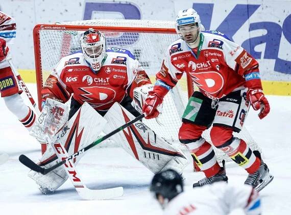 Hokejová extraliga: HC Dynamo Pardubice - HC Olomouc.