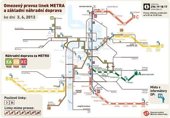 Povodeň zavřela v centru Prahy metro, zaplavila i tramvajovou trať v Modřanech