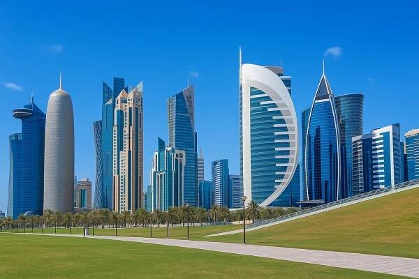 Spojení moderního města a přírody v Doha