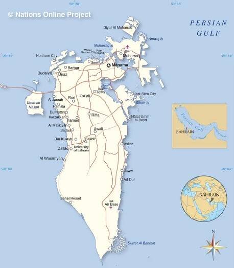 Political Map of Bahrain