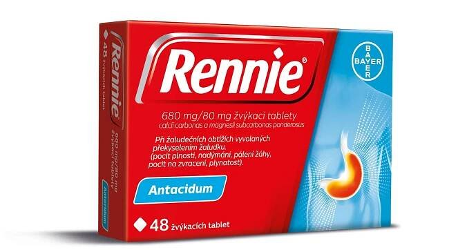 Rennie 48 žvýkacích tablet