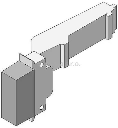 Blum AVENTOS HF TOP CLIP středový závěs bez pružiny AL naložená dvířka na šroub | 78Z550AT | Posuvné kování, stavební kování