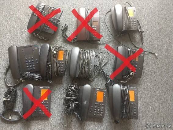 Stolní telefony pro pevnou linku, 6 kusů,možno i jednotlivě - Praha 4