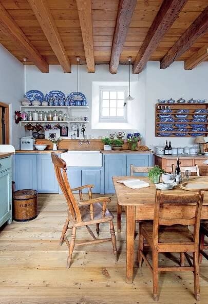 blue shaker kitchen