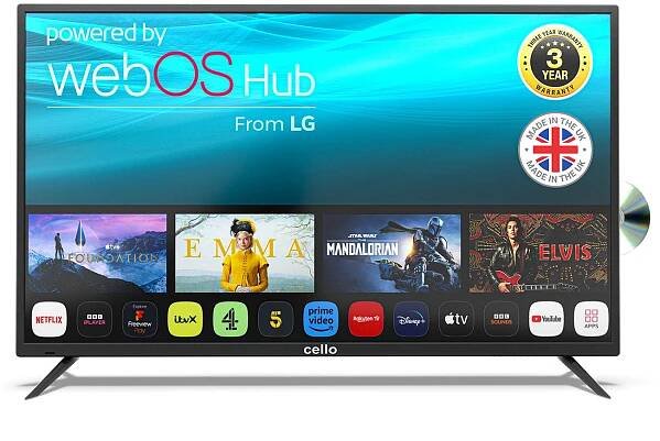 50′′ Smart WebOS TV with integrated DVD Player & Freeview Play