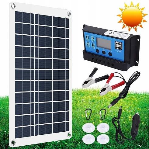 Solární panel Sada pro solární karavan 300W Regulátor 40A PWM 12V