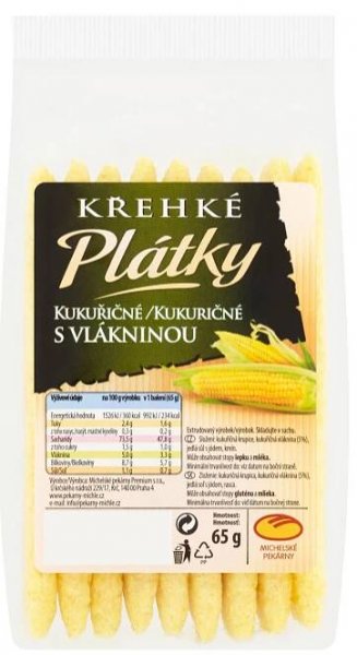 Křehké plátky kukuřičné s vlákninou