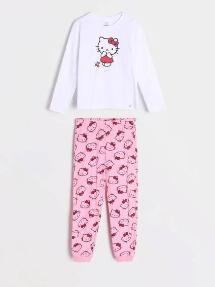 Pyžamová souprava Hello Kitty Barva bílá - SINSAY - 5095R-00X