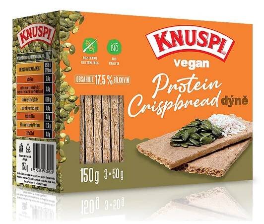 KNUSPI Vegan protein crispbread dýně 150 g