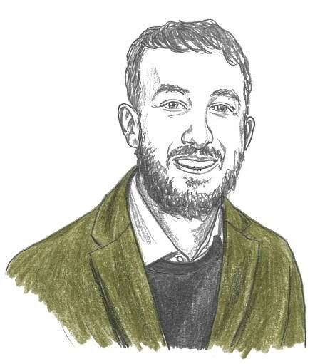 illustrated portrait of Joe O’Connor, CEO of Work Time Reduction (Illustration: David Sparshott)