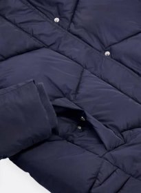 Dámská krátká prošívaná bunda tmavě modrá - Prošívané bundy - MODOVO