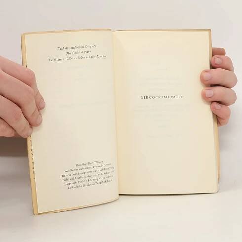 Die Cocktail Party - Thomas Stearns Eliot - knihobot.cz