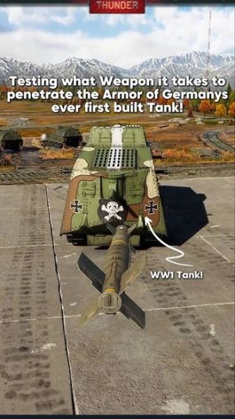 Which Weapon Can Penetrate a WW1 Tank Armor? #warthunder
