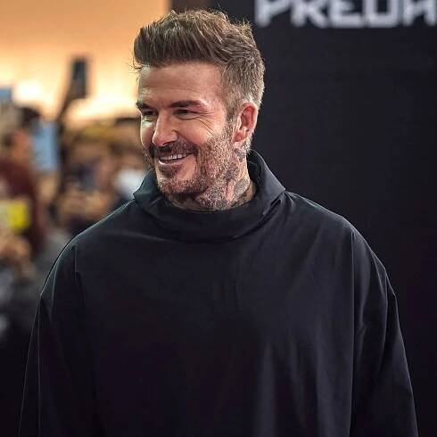 David Beckham, a former English national football player, seen during an event ''The Legend of Predator'' promoting the new edition of Adidas Predator 24 shoes at Central World the shopping mall in Bangkok.