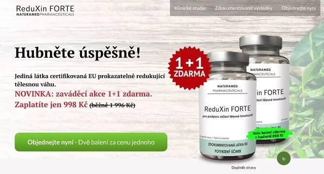 ReduXin FORTE recenze, zkušenost, test