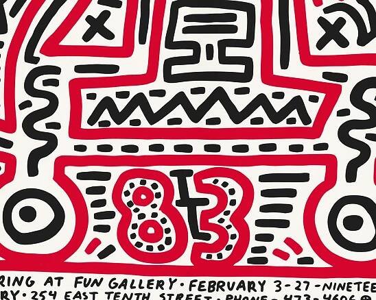 Keith Haring at Fun Gallery 1983 by Keith Haring - art print from King & McGaw