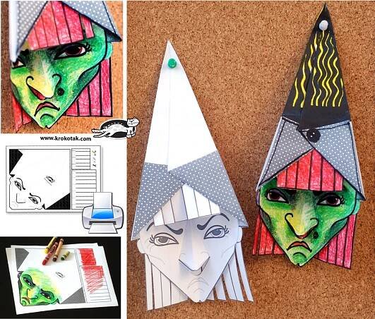 3D Witch with a template for print
