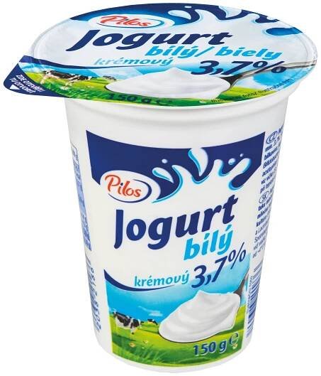 Pilós bílý jogurt, krémový 3,7%: 150g.