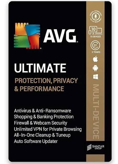 AVG Ultimate na 12 měsíců (1-10 zařízení)