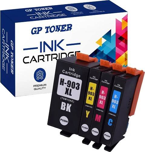 4x Inkoustové kazety kompatibilní pro HP 903 XL HP Officejet Pro 6868 6950 6960 6970