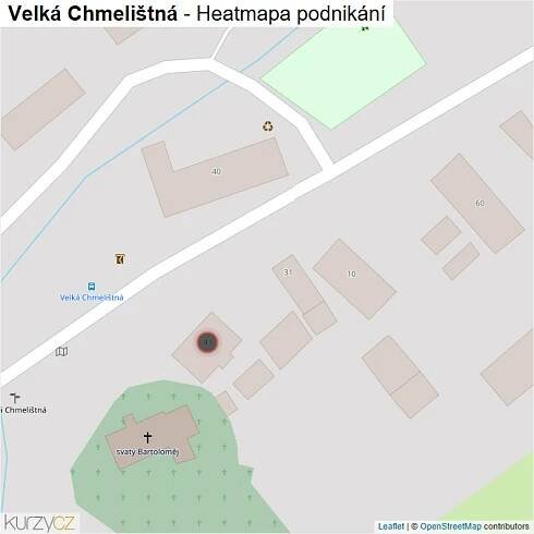 Mapa Velká Chmelištná - Firmy v obci.