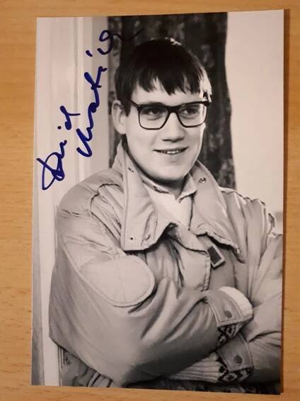 Matásek David, herec, fotografie s originálním autogramem BÁSNÍCI