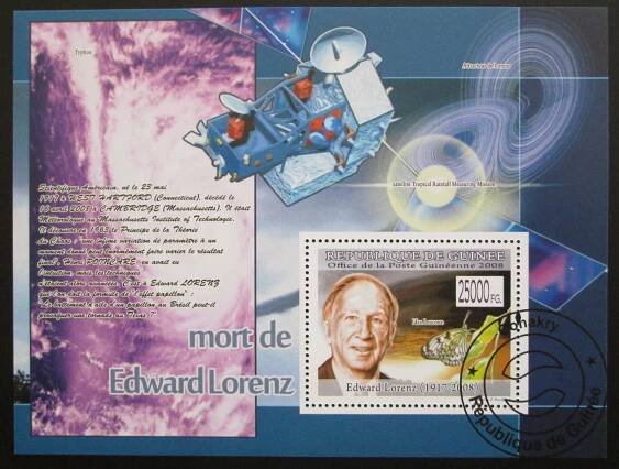 Guinea 2008 Edward Lorenz Mi# Bl 1586 10€ SLEVA