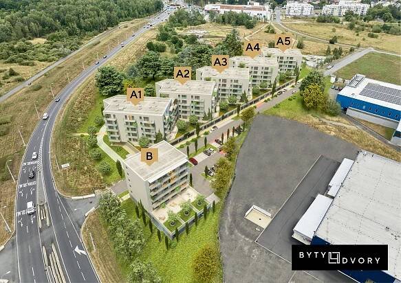 O moderní bydlení ve Čtyřech Dvorech je velký zájem, polovina z více než 200 bytů je již prodaná