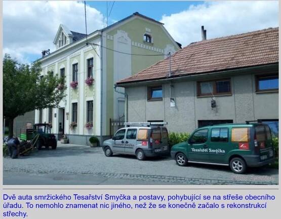 Střecha obec. úřadu - Oficiální stránky obce Smržice