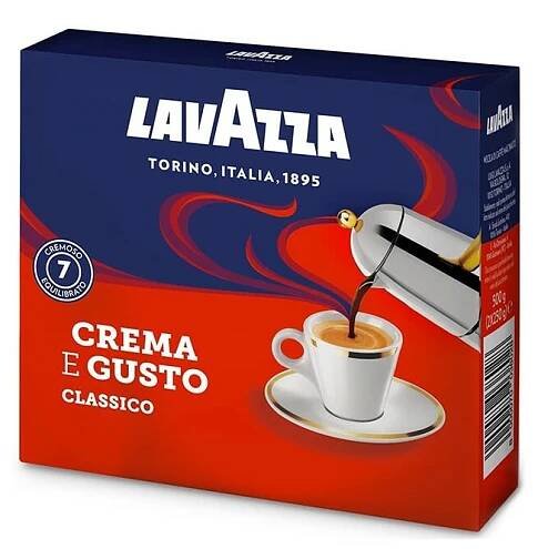 Lavazza Crema e Gusto Classico mletá káva 2× 250 g