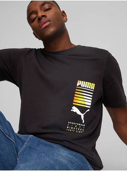 Puma Černé pánské tričko Puma